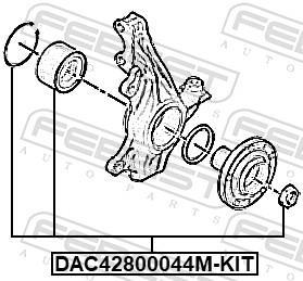 Cojinete de rueda FEBEST ref. DAC42800044M-KIT