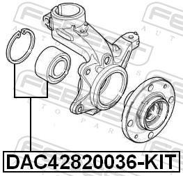 Roulement de roue FEBEST ref. DAC42820036-KIT
