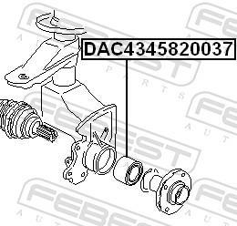 Rolamento de roda FEBEST ref. DAC4345820037
