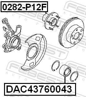 Roulement de roue FEBEST ref. DAC43760043
