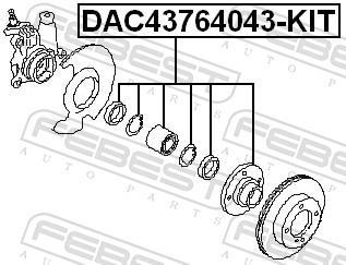 Roulement de roue FEBEST ref. DAC43764043-KIT