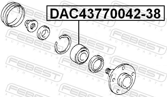 Roulement de roue FEBEST ref. DAC43770042-38
