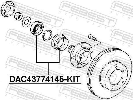Roulement de roue FEBEST DAC43774145-KIT