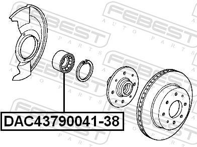 Roulement de roue FEBEST ref. DAC43790041-38