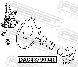 Roulement de roue FEBEST ref. DAC43790045