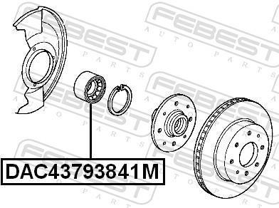 Roulement de roue FEBEST ref. DAC43793841M