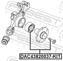 Cojinete de rueda FEBEST ref. DAC43820037-KIT
