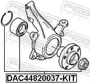 Roulement de roue FEBEST ref. DAC44820037-KIT