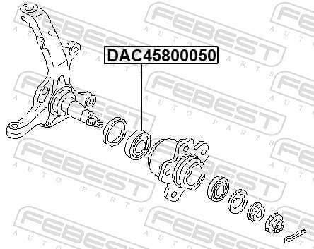 Roulement de roue FEBEST ref. DAC45800050