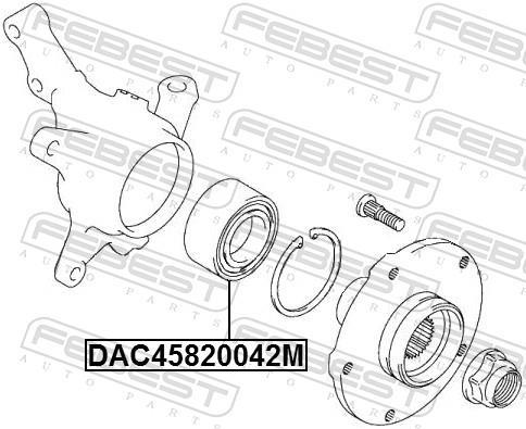 Cojinete de rueda FEBEST ref. DAC45820042M