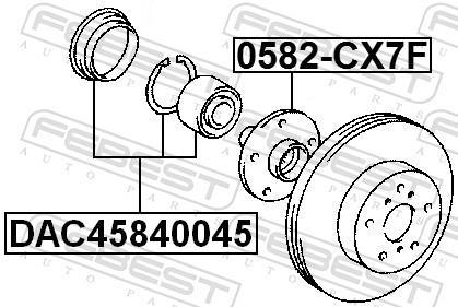 Roulement de roue FEBEST ref. DAC45840045