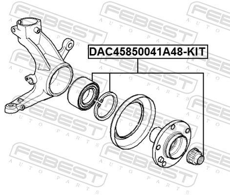 Roulement de roue FEBEST ref. DAC45850041A48-KIT