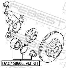Roulement de roue FEBEST DAC45860039M-KIT