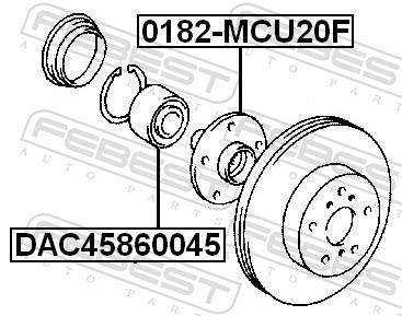 Roulement de roue FEBEST ref. DAC45860045