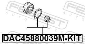 Roulement de roue FEBEST ref. DAC45880039M-KIT
