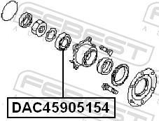Roulement de roue FEBEST ref. DAC45905154