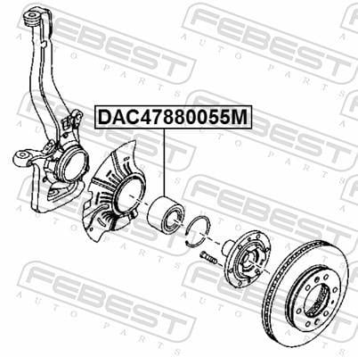 Roulement de roue FEBEST DAC47880055M