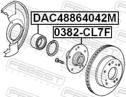 Roulement de roue FEBEST ref. DAC48864042M