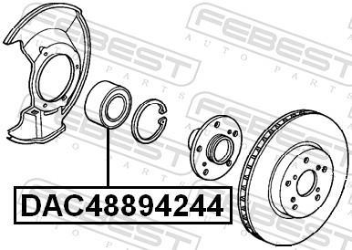 Rolamento de roda FEBEST ref. DAC48894244