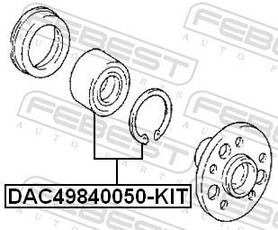Roulement de roue FEBEST DAC49840050-KIT