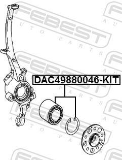 Roulement de roue FEBEST DAC49880046-KIT