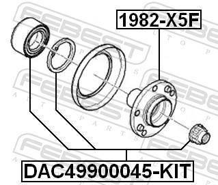 Cojinete de rueda FEBEST ref. DAC49900045-KIT