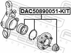 Roulement de roue FEBEST ref. DAC50890051-KIT
