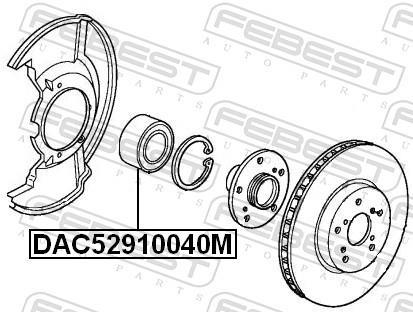 Roulement de roue FEBEST ref. DAC52910040M