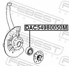 Roulement de roue FEBEST ref. DAC54980050M