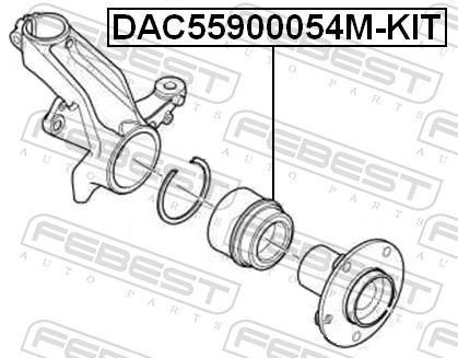 Roulement de roue FEBEST ref. DAC55900054M-KIT