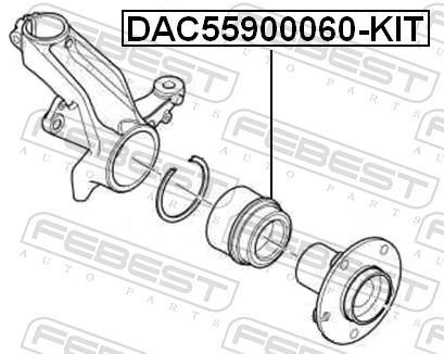 Roulement de roue FEBEST ref. DAC55900060-KIT