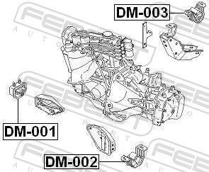 Support moteur (Silent bloc moteur) FEBEST ref. DM-002