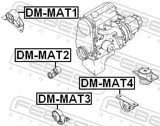 Support moteur (Silent bloc moteur) FEBEST ref. DM-MAT2