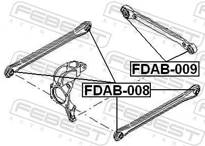Suspensão, braço oscilante FEBEST ref. FDAB-008