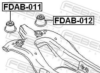 Silentblock del puente trasero FEBEST ref. FDAB-012