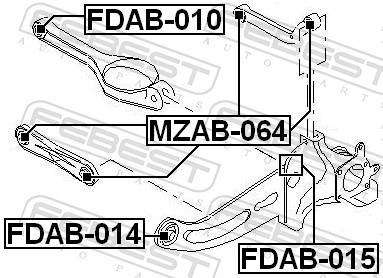 Suspensão, braço oscilante FEBEST ref. FDAB-015