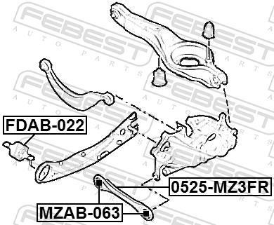 Suspensão, braço oscilante FEBEST ref. FDAB-022