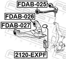 Suspensão, braço oscilante FEBEST ref. FDAB-025