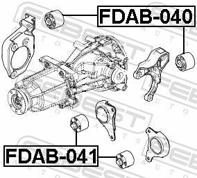Silentblock del puente trasero FEBEST ref. FDAB-040