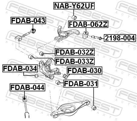 Suspensão, braço oscilante FEBEST ref. FDAB-043