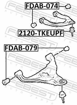 Suspensão, braço oscilante FEBEST ref. FDAB-074