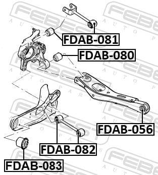 Suspensão, braço oscilante FEBEST ref. FDAB-080