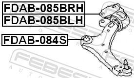 Silentblock de Suspensión FEBEST ref. FDAB-085BRH