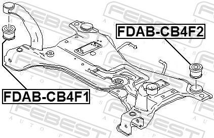 Silentblock del puente trasero FEBEST ref. FDAB-CB4F2