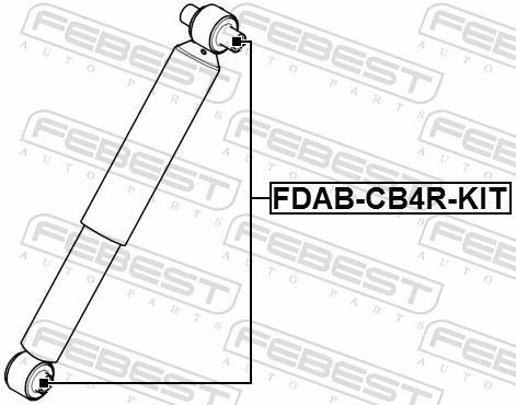 Rosca do amortecedor de suspensão FEBEST ref. FDAB-CB4R-KIT