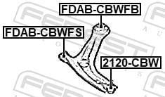 Suspensão, braço oscilante FEBEST ref. FDAB-CBWFB