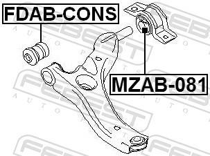 Suspensão, braço oscilante FEBEST ref. FDAB-CONS
