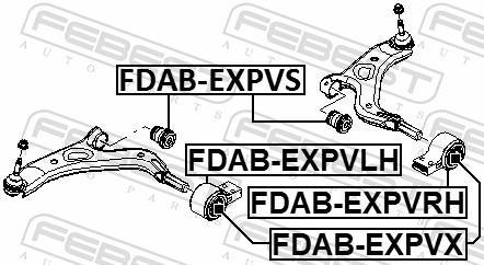 Suspensão, braço oscilante FEBEST ref. FDAB-EXPVS