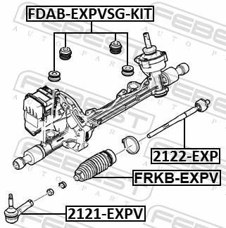 Suspension, crémaillère de direction FEBEST ref. FDAB-EXPVSG-KIT