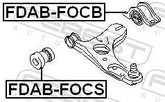 Silent bloc de suspension FEBEST ref. FDAB-FOCB